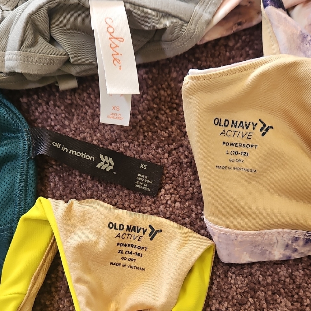 Old Navy Active Powersoft Leggings in Yellow and Tan